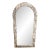 Modern Black and 0ff-White Burl Wood Full Length Mirror For Sale