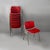 Italian modern red fabric dsc chairs giancarlo piretti anonima castelli, 1970s set of twenty-two stackable dsc chairs with...