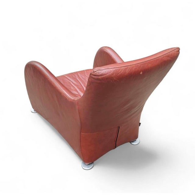 Animal Skin Brown Leather Lounge Chair by Gerard Van Den Berg for Montis, 1990s For Sale - Image 7 of 18