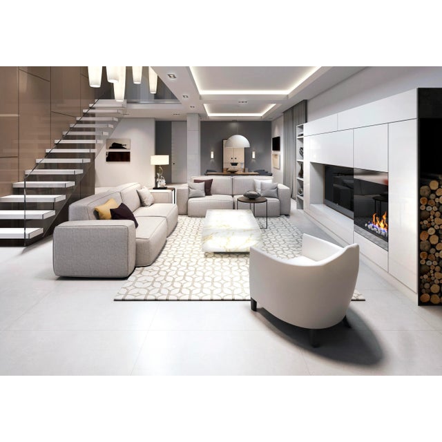 Alabaster Illuminated Rectangular Coffee Table by Jacobo Ventura For Sale - Image 8 of 10