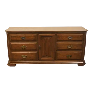 Davis Cabinet Co. Solid Walnut Rustic Country French 69" Triple Door Dresser 501 - Brentwood Finish