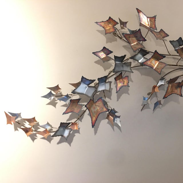1981 Curtis Jere Mid Century Modern Autumn Leaves Hanging Wall