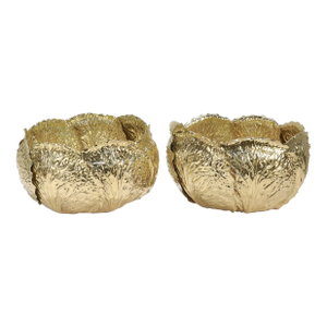 Pair of Large Tiffany & Co Sterling Silver Cabbage Centerpiece Serving Bowls