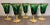 Green Vintage Venetian Tre Fuochi Gilded Emerald Green Glass Decanter and 5 Goblets For Sale - Image 8 of 10