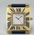Art Deco Vintage Cartier Folding Travel Desk Clock Paris Gilt-Brass and Blue Enamel 1990 For Sale - Image 3 of 18