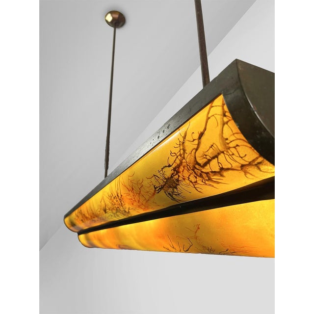 1950s Large Vintage French Pendant Lamp, 1950s For Sale - Image 5 of 7
