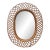 Italian Riviera 1960's Rattan Oval Mirror by Franco Albini For Sale