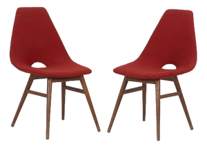 Set of Vintage Style Red Dining Chairs, 1950s