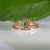 Green 1Ct Zambian Emerald Ring With Earth-Mined Diamond Accents: Solid 14k Gold, 7x5mm, Size 6.75 For Sale - Image 8 of 9