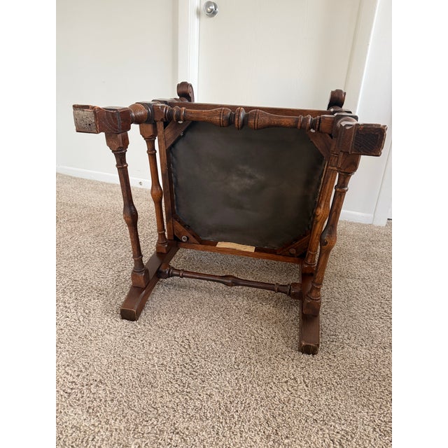 Ethan Allen Jacobean Captain’s Chair, C. 1970s For Sale - Image 10 of 12