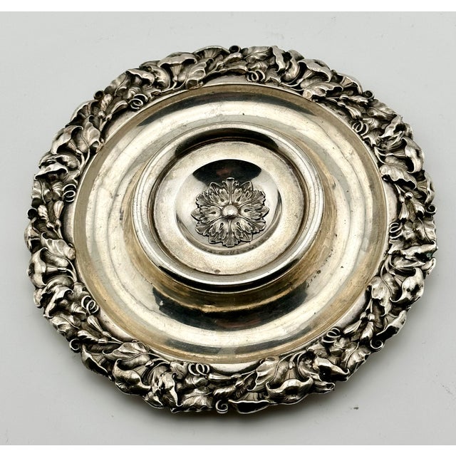 This is an Outstanding and Quite Rare Antique Continental Coin Silver Champagne Coaster. Circa Mid 19th Century. Its...