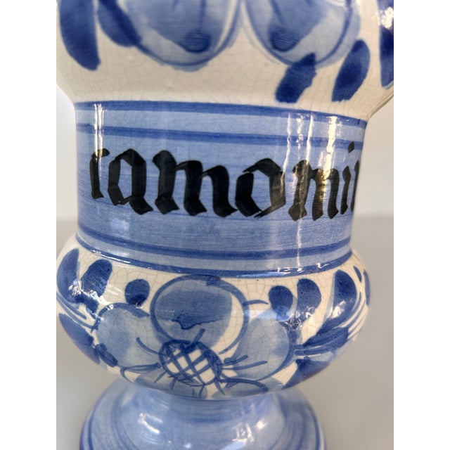 Vintage French Camomille Apothecary Jar For Sale - Image 9 of 9