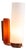 Cilindrical Opal Glass and Bent Wood Wall Lamp, 1960s For Sale