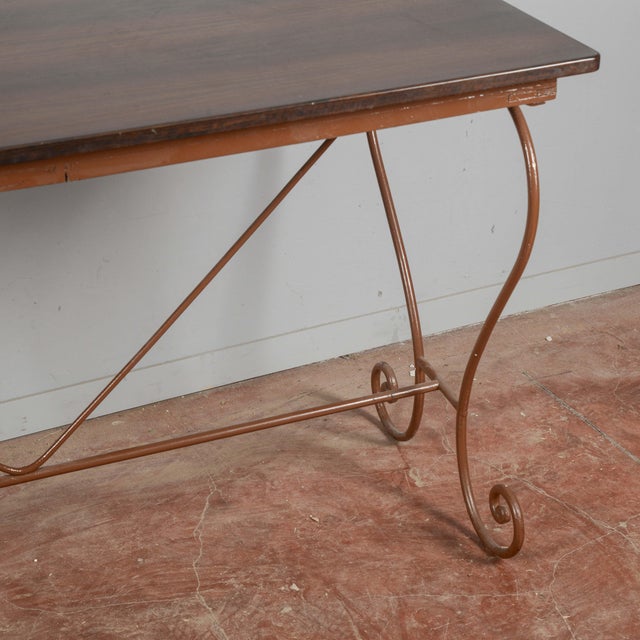 Rustic Wrought Iron Table, 1950s For Sale - Image 6 of 9