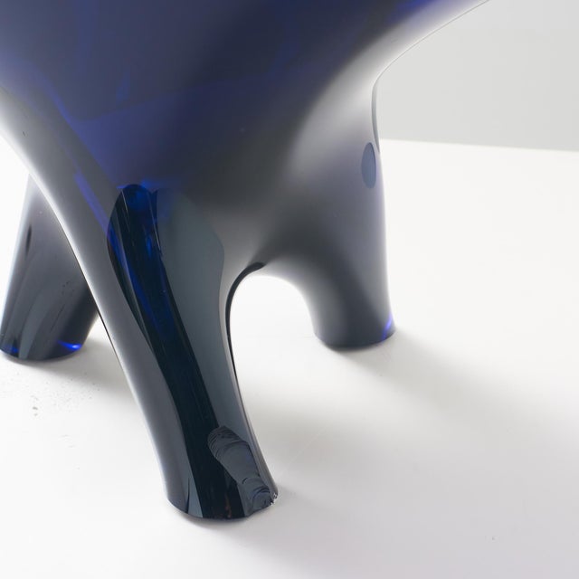 Blue Tornado Glass Bowl by Allan Scharff For Sale - Image 10 of 10