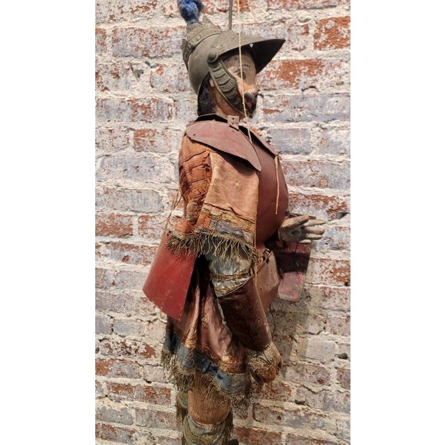 Italian 19th Century Sicilian Marionette Puppet Knight With Shield For Sale - Image 3 of 11