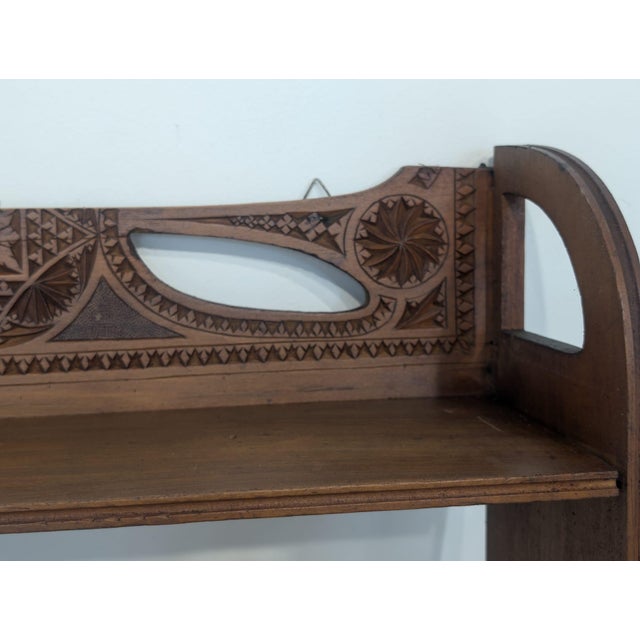 1920s Antique Carved Wall Shelf, 1920s For Sale - Image 5 of 17