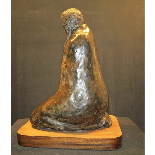 R. C. Gorman "Seated Woman" Bronze Sculpture Hand Signed For Sale In Denver - Image 6 of 7
