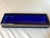 Art Nouveau Antique Moser Karlsbad Cobalt Blue Rectangle Dish Etched Gilded Band Signed For Sale - Image 3 of 12