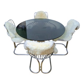 Space Age Margot Table and Radiofreccia Chairs by Gastone Rinaldi for Rima Padova, Italy, 1970s, Set of 5 For Sale