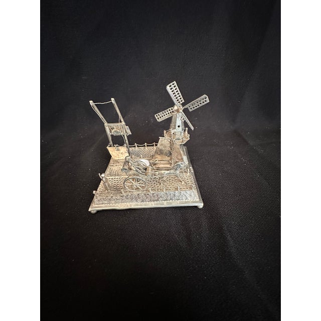 1920s Dutch Silver Mini Quay Scene For Sale - Image 11 of 11