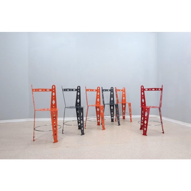 Postmodern Lacquered Metal Chairs from Artifort, Set of 6 For Sale - Image 18 of 18