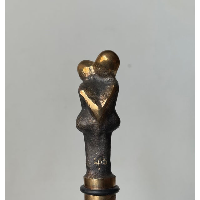 Modern Sculptural Decanter Stopper in Bronze Symbiosis by Lenen Purkaer, 2000s For Sale - Image 3 of 10