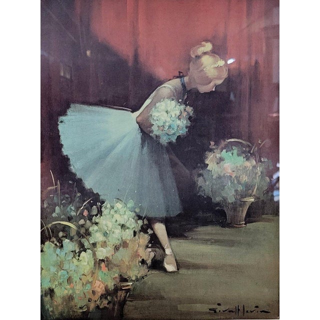 Juan Giralt Lerin, The Ballerina, Watercolor, Framed For Sale - Image 4 of 7