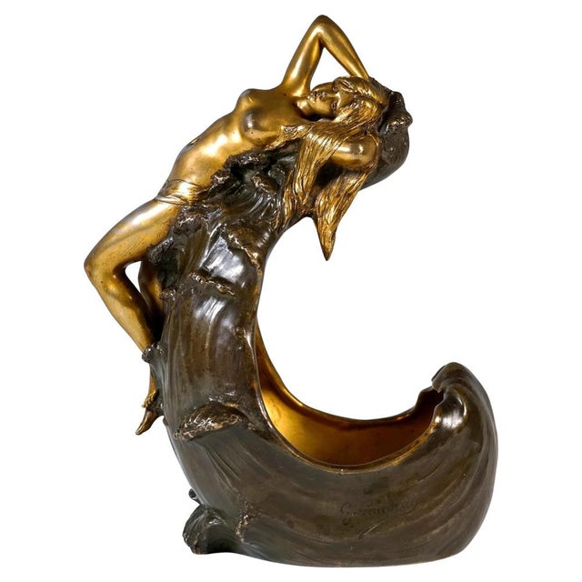 Art Nouveau La Vague Planter by Georges Charles Coudray, 1890s For Sale - Image 9 of 9