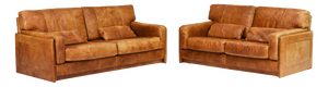 Arcon Sofas in Buffalo Leather by Marco Milisich, Italy, 1970s, Set of 2