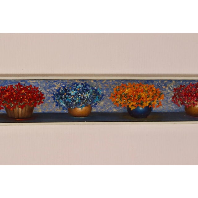 A. Torresh, Potted Plants, 1960s, Oil on Canvas For Sale - Image 5 of 14