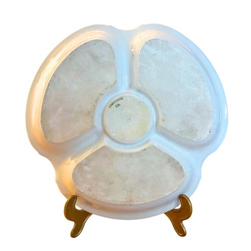 Vintage Limoges Porcelain Divided Gold Handled Dish, Circa 1960 For Sale - Image 4 of 5