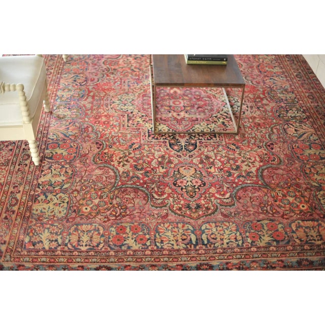 Antique Madonna Botanical Rug, 10.8 x 14.3 For Sale In Milwaukee - Image 6 of 11
