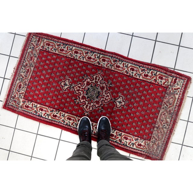 1970s, Handmade Vintage Indian Seraband Rug 2.4' X 4.6' For Sale - Image 4 of 12