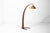 Italian Wood Arc Floor Lamp with Rattan Shade, 1970s For Sale - Image 11 of 18