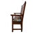 Contemporary 19th Century Wood Bench with Schumacher Zanzibar Linen Print Cushion For Sale - Image 3 of 13