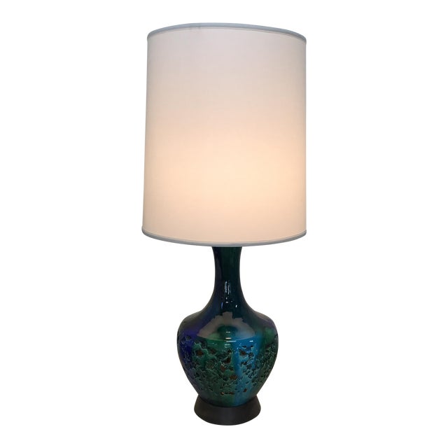 Blue & Green Ceramic Table Lamp Chairish