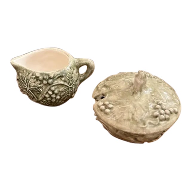 Williams Sonoma Napa Sage Cream and Sugar Set- 2 Pieces For Sale