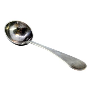 Plain Silver Sugar Spoon with Handle For Sale