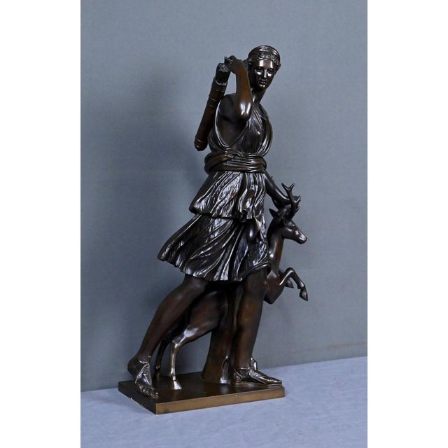 After Leochares, Diana the Huntress, Late 19th Century, Bronze For Sale - Image 4 of 18