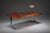 Executive Desk in Fine Hardwood Veneer on Nickel-Plated Steel Legs, 1970s For Sale - Image 10 of 18