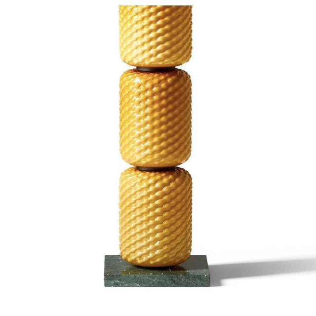 Cassina Mid-Century Modern Ficupala Floor Lamp in Blown Glass and Marble by Cassina For Sale - Image 4 of 16