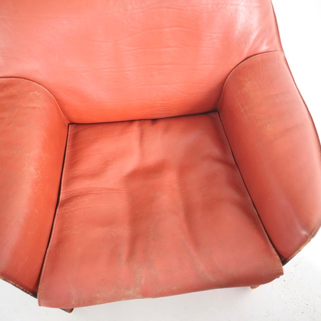 Animal Skin Mario Bellini 415 Cab Lounge Chairs, a Pair For Sale - Image 7 of 8
