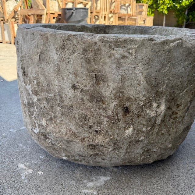 Antique Limestone Trough 5726a 26"Dia For Sale - Image 9 of 9
