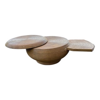 Mid 20th Century Vintage Pencil Reed Bamboo Coffee Cocktail Table in the Gabriella Crespi Style For Sale