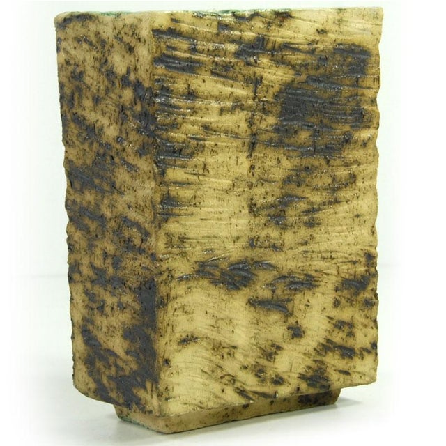 A modernist platter from the 1960s. Made of raw, glazed ceramic, the interior features a thick, transparent glaze with...
