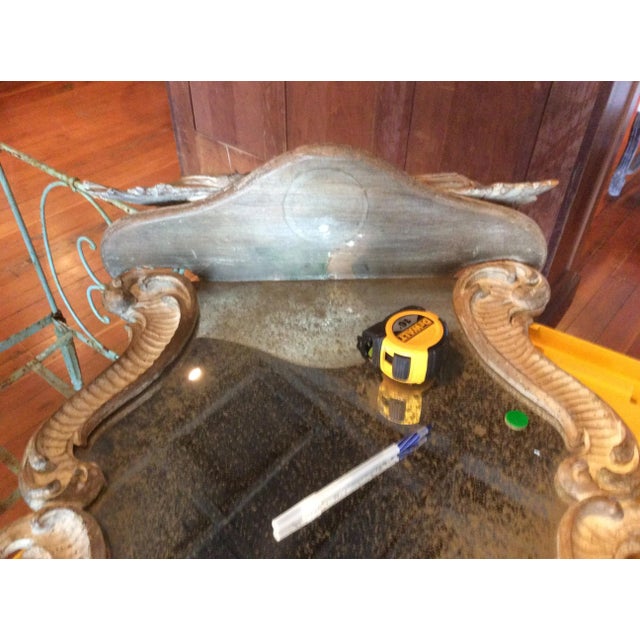 Vintage Italian Rococo Mirror With Shelf For Sale - Image 10 of 11