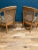 Midcentury Blue Floral Cane Back Barrel Chairs – Set of 2 For Sale In Oklahoma City - Image 6 of 8