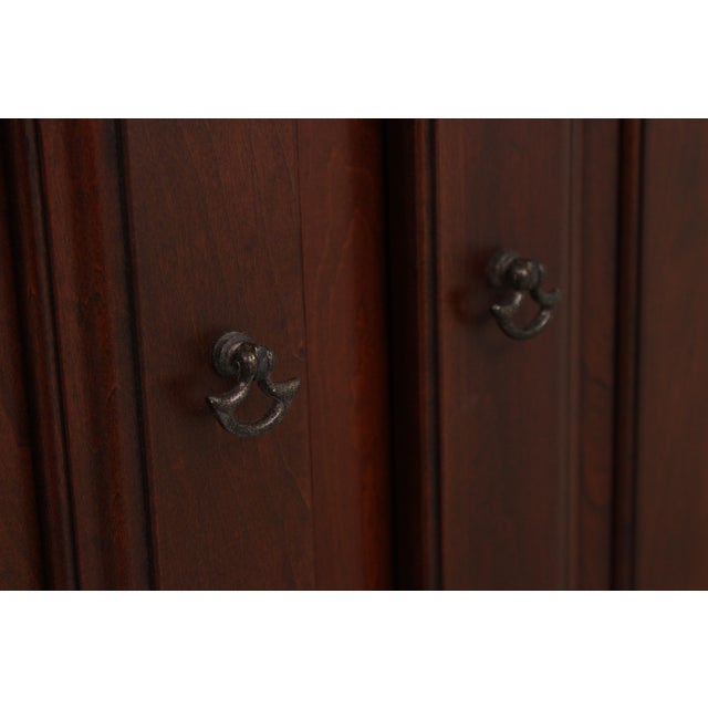 Country French 2 Drawer 2 Door Cherry Server For Sale - Image 14 of 15