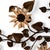 1970s Vintage Italian Gilt Tole Sunflower Wall Sconce, 48.5 In For Sale - Image 5 of 10